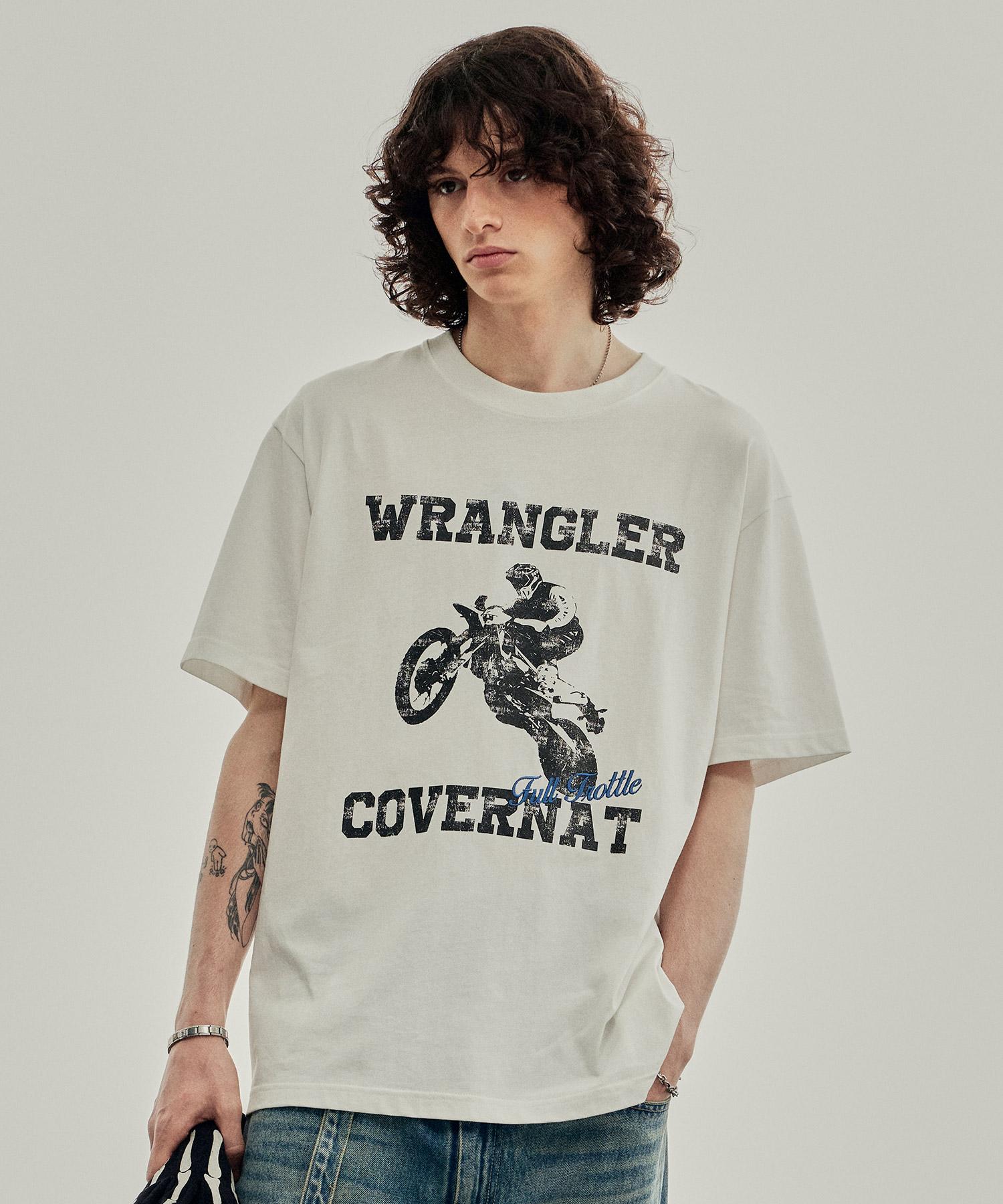 Covernat [Covernat X Wrangler] Motorcycle Pigment T-Shirt White M