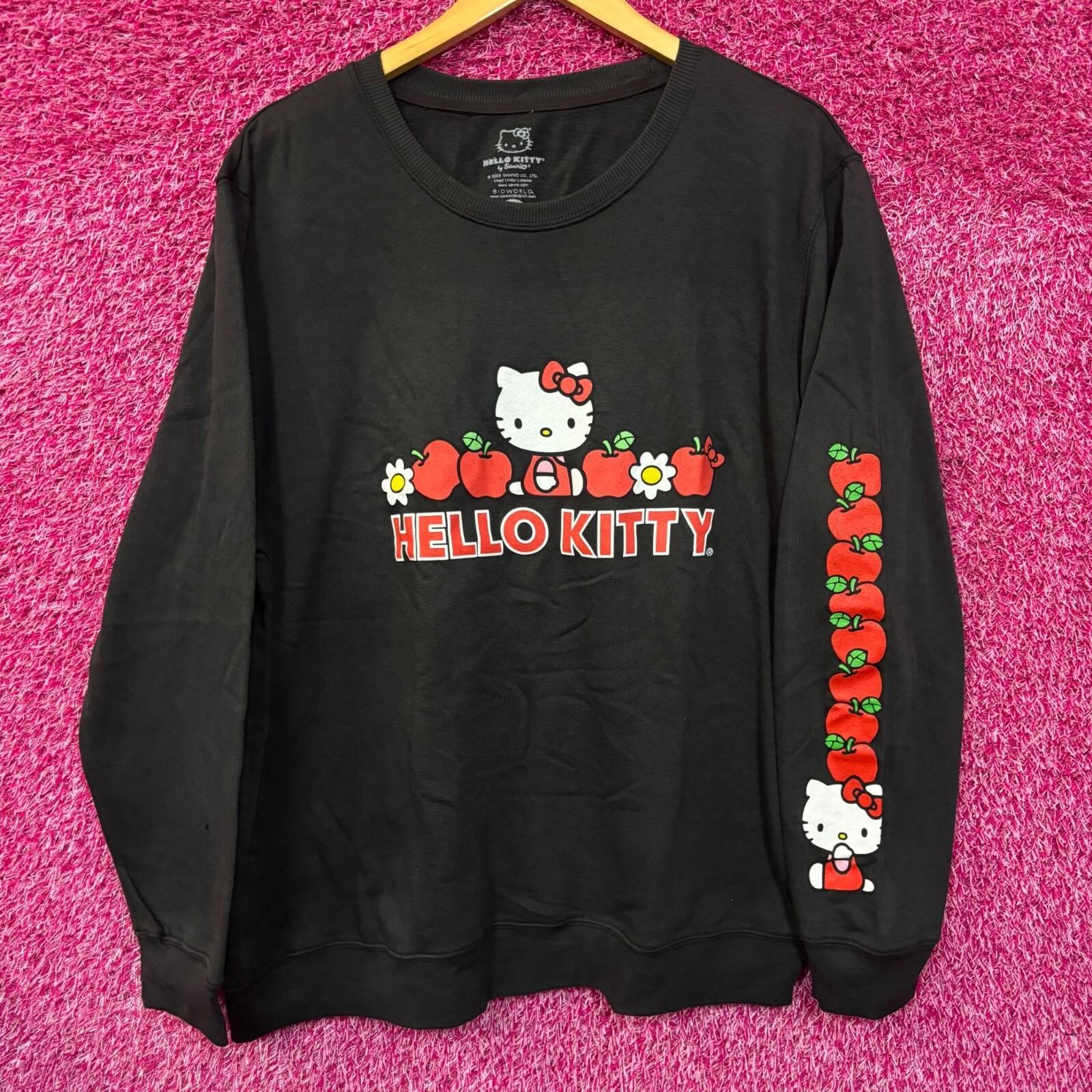 

Хелло Китти Красные Яблоки Ромашки Sanrio Кавайная Толстовка L