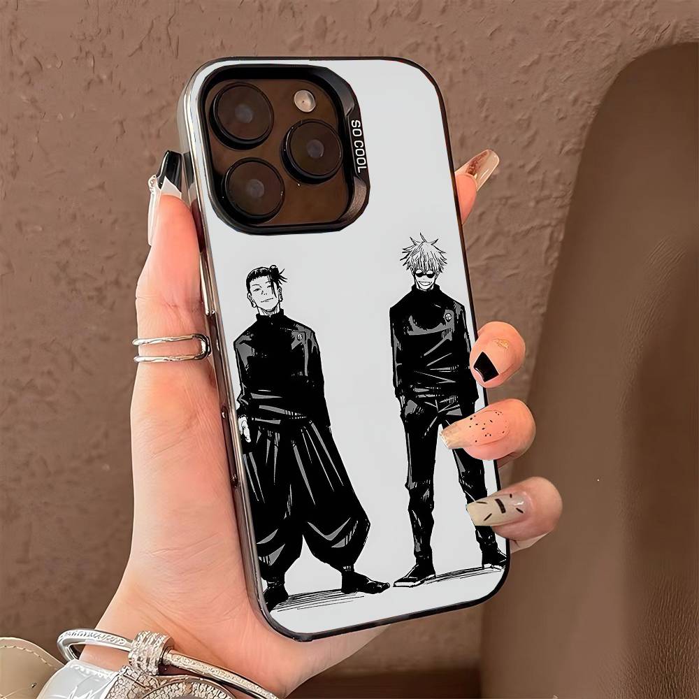 J-jujutsu kaisen  phone case for iPhone 17 17Air 16 15 14 13 12 11 Pro Max Plus Colorful Silver