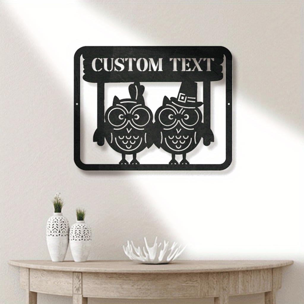 Custom Owl Welcome Sign Classic Metal Home Decor No Power Needed Versatile Occasion