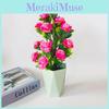 Artificial Rosa Rugosa Thunb Plant With Silk Flowers For Home Decor And Gift Giving
