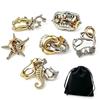 Brain Training Puzzles for Set of Ocean Metal Varying Difficulty with Carrying Ideal for Rehabilitation During Hospital Finger and As a Adults, 6,