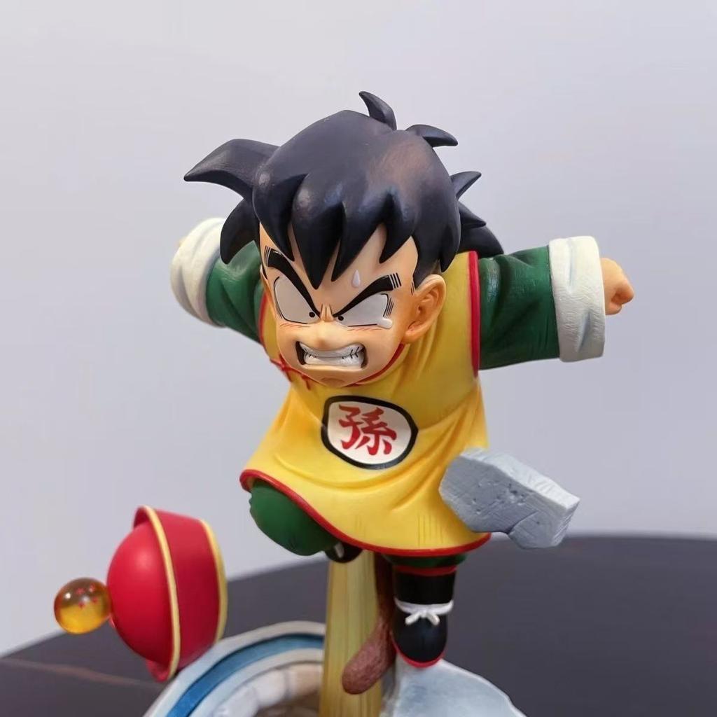 Longzhu Studio Out Dragon Ballz Jumping Ship Gohan Anime Figures Chinese Kung Duel Can Be Favorites PVC Mini Hot Gift Playthings