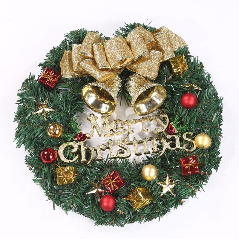 30CM Christmas Wreath Garland - Holiday Door Hanging Decoration for Home, Hotel, or Mall