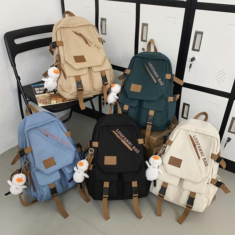 High School Student Male Backpack 2025 New Large-capacity Primary School Student Simple Trendy Cool Backpack Female