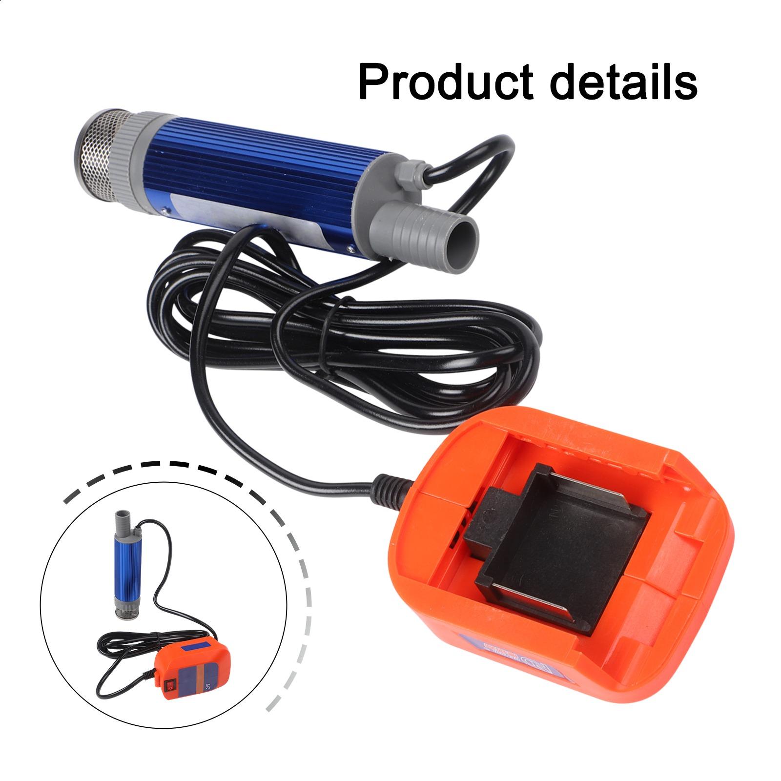 Cordless 12V Lithium Battery Powered Pump for Diesel Water Engine Oil Transfer 40 60L/min Flow Rate with Portable Compact Design