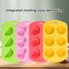 Pack of 4 Silicone Fruit Shaped Ice Molds Strawberry Watermelon Pineapple Lemon Mould for Creative Baking