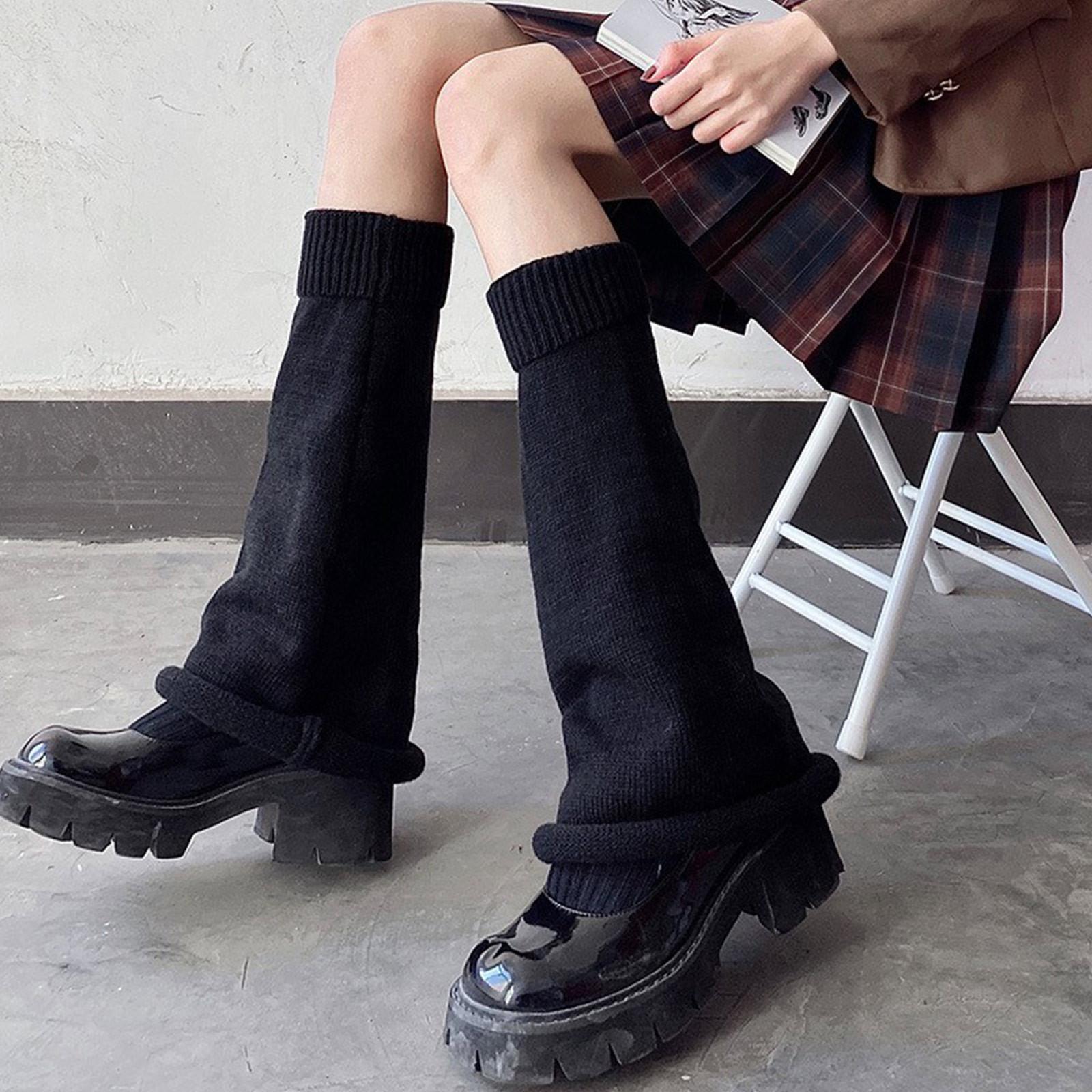 

Носки с ковбойским принтом, тонкие, черные, с ворсом, в паре с маленькими кожаными туфлями и носками средней длины для женщин One Size чёрный