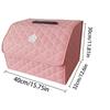 Pink Folding Car Trunk Organizer - Multifunctional Storage Box for Car Supplies
