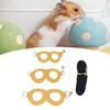 Hamster Harness and Lsh Set Artificial Lther Soft sy To Wr Rat Walking Harness Vest and Lsh Set with Bells