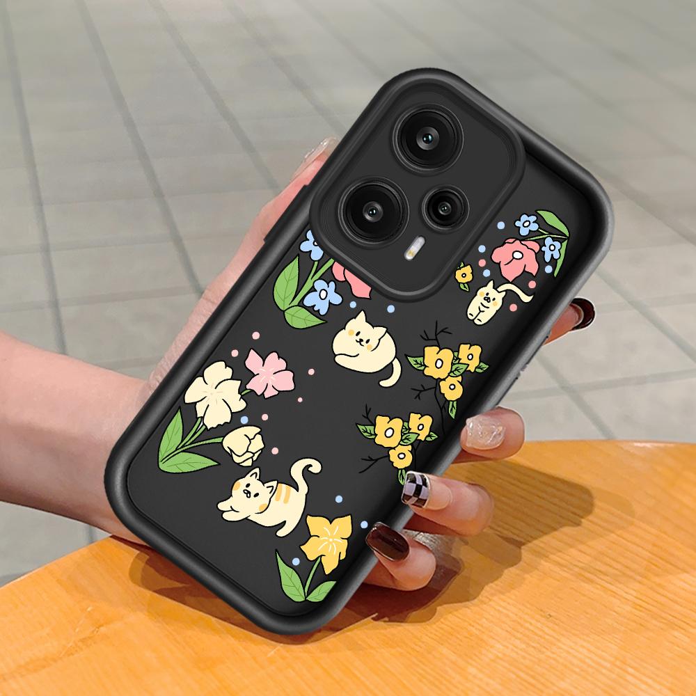 Soft Silicone Square Ladder Printing Pattern Phone Casing Full Cover Camera Shockproof Protection Rubber Case for Xiaomi Redmi