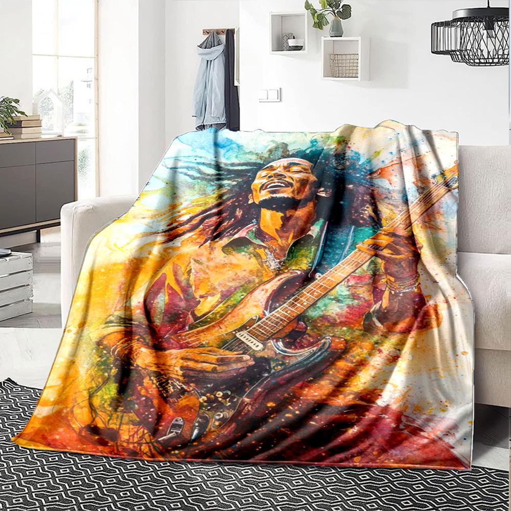 Bob Marley Blanket Durable Comfort Great for Bed Chair Couch for All Occasions Modern Style Gift for Travel Home Birthdays