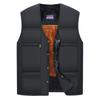 Winter Cotton-Padded Jacket with Fleece and Wool Lining for Middle-Aged and Elderly Men - Stand-Up Collar, Home Wear