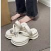 Dicke Sohle Hausschuhe Damen Sommer Sandale Damen Biskuit Kuchen Lässige Flip-Flops Mode Urlaub Outdoor Strand Plateau Schuhe
