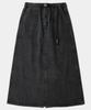 COLUMBIA UNIVERSITY Sl-Label Belted Denim Skirt Gray Denim