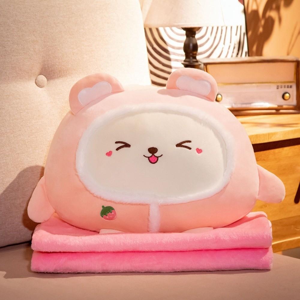Cute Cartoon Air Conditioning Blanket Portable Sofa Back Cushion New Office Nap Cushion Blanket