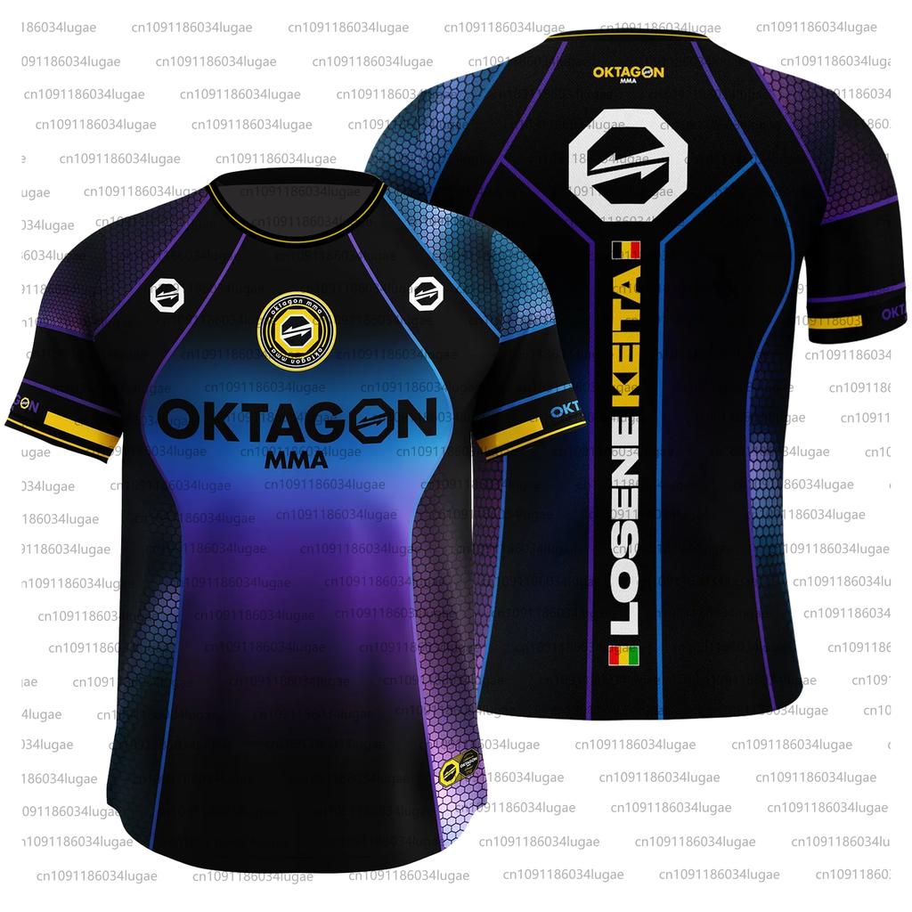 2025 Summer Print OKTAGON Fighting Fighter Fans Uniform Men Women Breathable Round Neck Short Sleeve Man Casual T-shirt Jersey