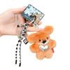 Pearl Heart Necklace Plush Dog Doll Keychains PP Cotton Dog Plush Doll Pendant  Hanging Ornaments
