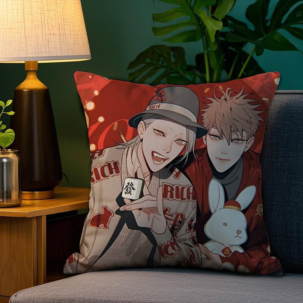 BL 19 Days C-Comics Pillow Case Plush Fabric Soft Double Sided Print Sofa Cushion Cover Throw Pillow Covers