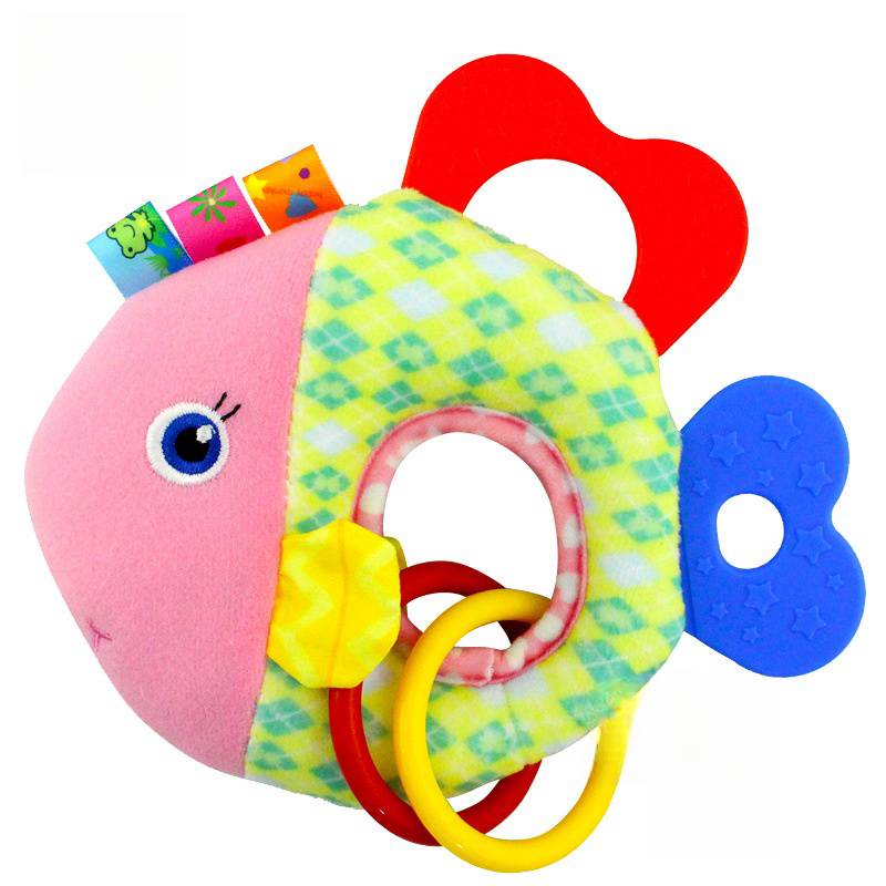 Brinquedo de mão para bebê, chocalho, música, goma de mascar, pode morder, treinamento de preensão do bebê