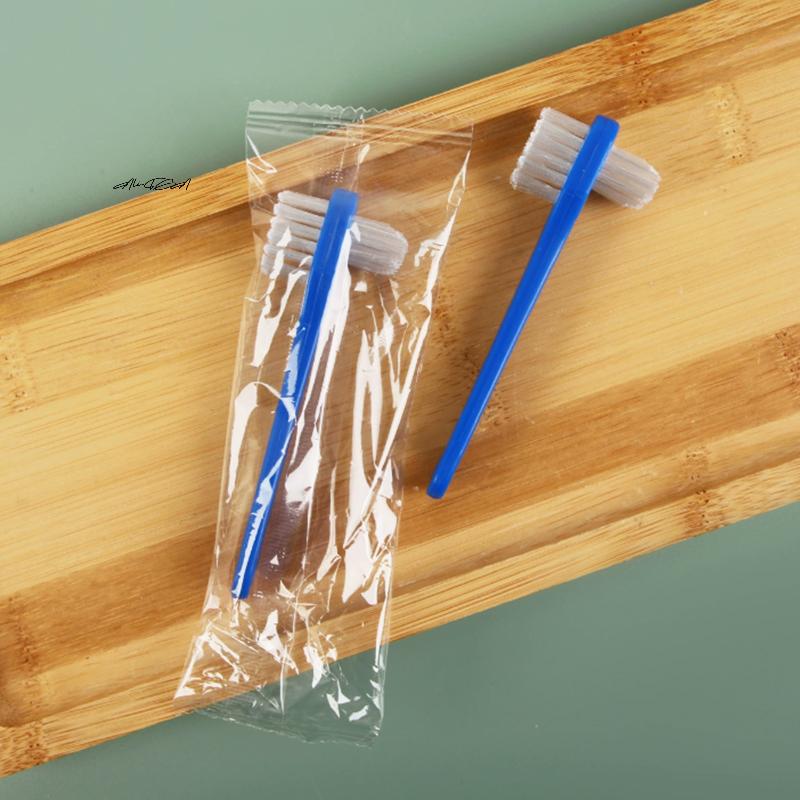 10Pcs Double-Sided Denture Toothbrush Cleaning Brush for Invisible Braces Retainer Oral Care Descaling Brush for Men & Women