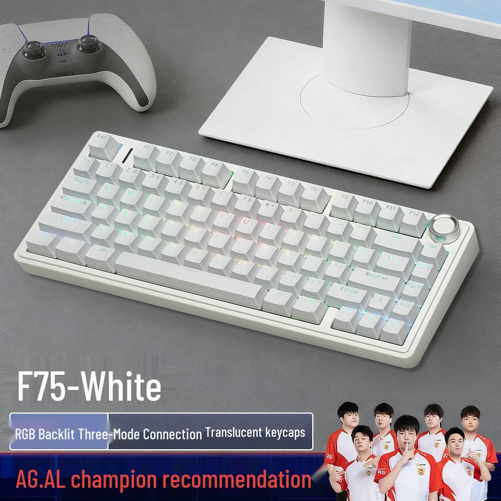 Wolfspider F75max Tri-Mode Wireless RGB Mechanical Gaming Keyboard with Customization and Side Engraving.
