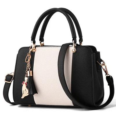 

Leather Women Handbag New Commuter Type Fashi Handbag Crossbody Shoulder Handbag High Capacity Women Messenger Bags чёрный