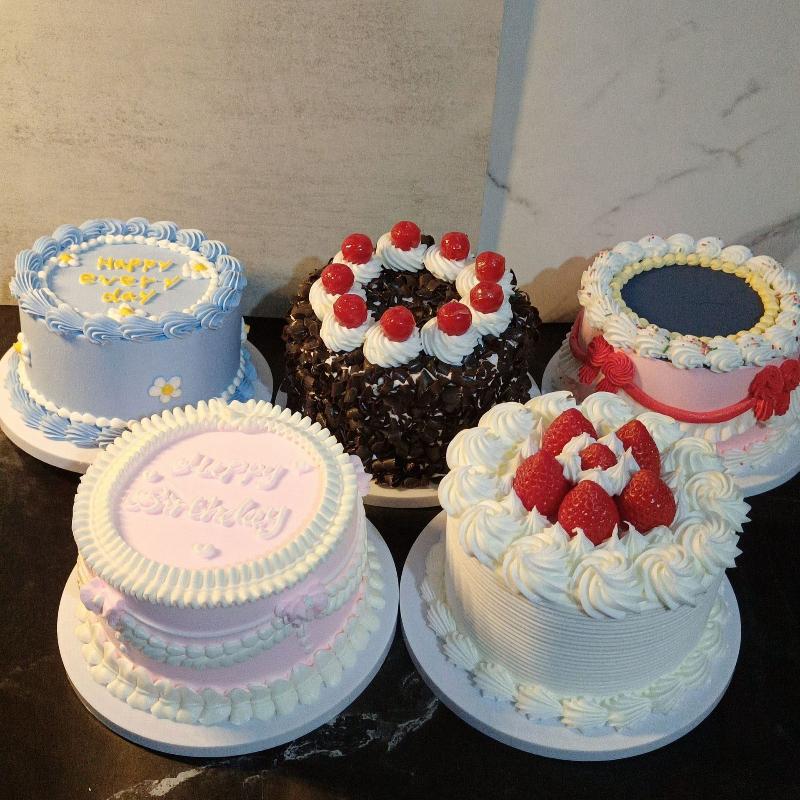 Plastic Birthday Cake Model European-style Fruit strawberry Imitation Food Model Display Window Shooting Dummy Sample