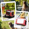 Foldable Dog Stroller, Pet Travel Crate, with Detachable Carrier, Soft Padding, for Mini, Small Dogs - Red