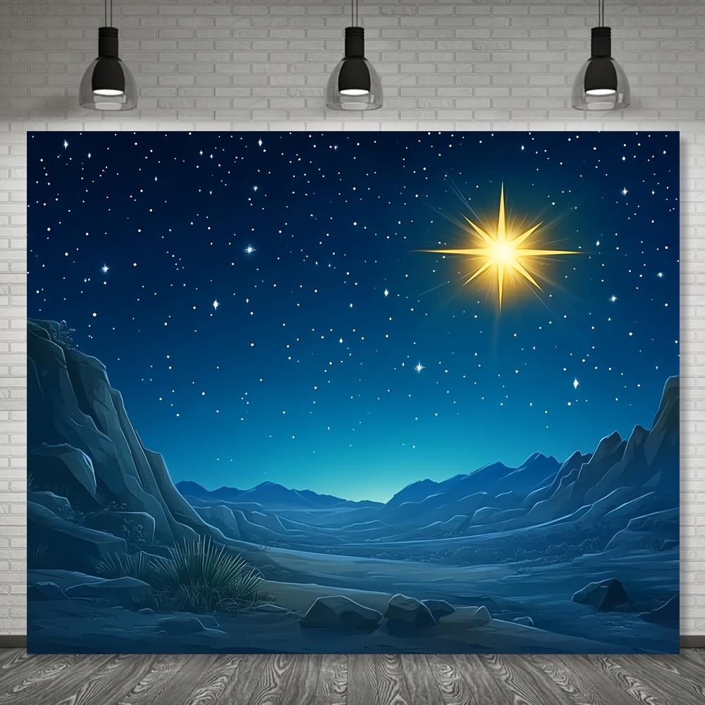 1Pcs Winter Wonderland Starry Night Decoration Background Winter Backdrop For Photo Studio Photo Booth Party
