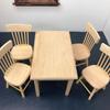 1:12 Ornament Tiny Mini Miniature Wooden Chair Dining Room Table Dollhouse Furniture