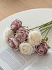 Rose Artificial Flower Arrangement for Living Room Dining Table - Preserved Dried Bouquet Vase Decoration