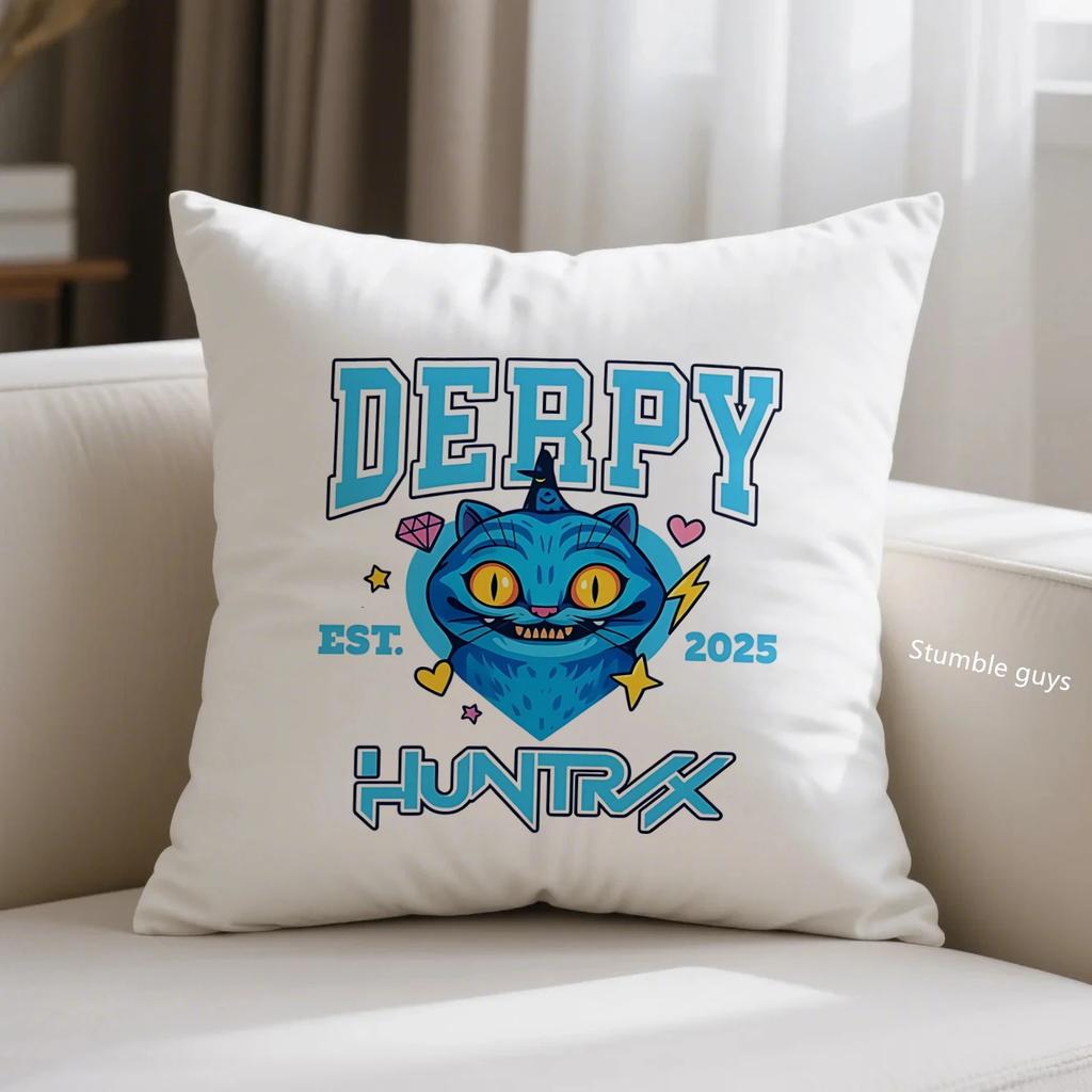 Anime Sofa Cushion Cover Kpop Demon Hunters Pillowcase Home Use