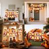 Thanksgiving Banner, Pre-Strung Give Thanks Banner Thanksgiving Hanging Decorations With Pumpkin Turkey, Fall Banners For ide Autumn Friendsgiving