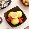 1Pcs Japanese Jujube Wood Natural Grain Melon Fruit Dish Round Wooden Plate For Family Gathering Snack Tableware