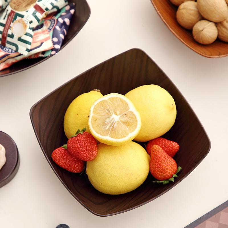 1Pcs Japanese Jujube Wood Natural Grain Melon Fruit Dish Round Wooden Plate For Family Gathering Snack Tableware
