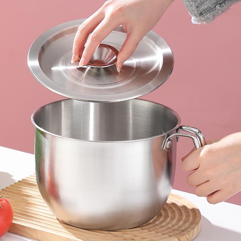 304 Stainless Steel Non-Slip Deep Mixing Bowl with Anti-Splash Design for Baking, Salads, and Cold Dishes