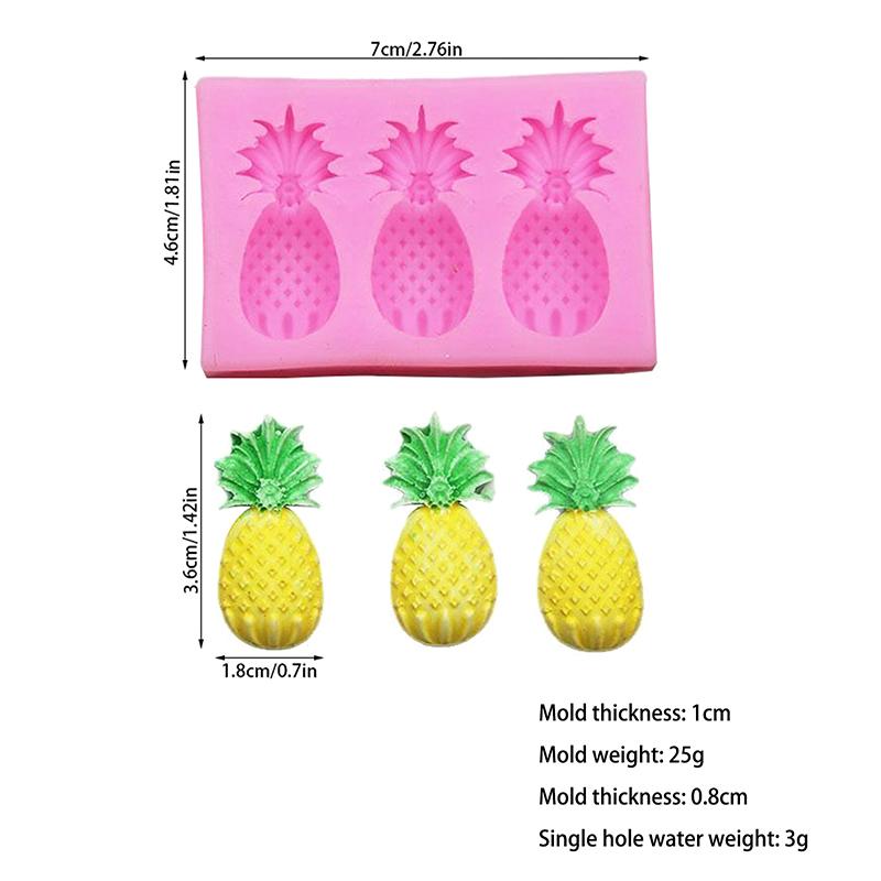 

1/2 шт. Ароматерапевтическая свеча украшение силиконовая форма 3 клубника ананас шоколадная форма DIY аксессуары для торта