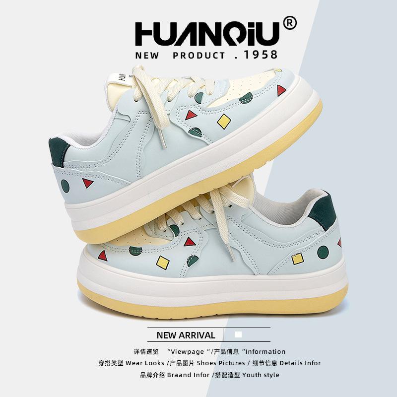 

Глобальные допаминовые толстые туфли на подошве женские ZHQ3157 весна новые универсальные популярные модные дышащие студенческие женские туфли 35