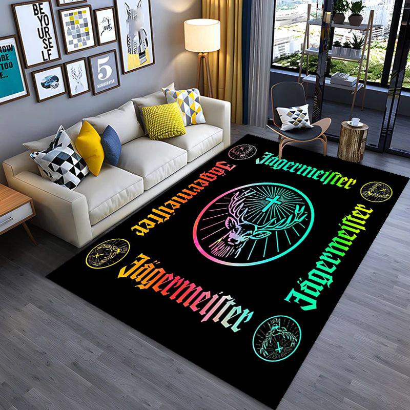 Jägermeister: Tappeto Audace Vivace Arredamento Casa Adatto a Tutte le Stagioni Cuscino per Sedia da Ufficio Arte Decorazione Stanza del Dormitorio