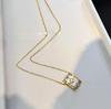 BELLA BOX Italian Bratti Style Two Tone Gold Ring Necklace Suitable For Women's Wedding Parties Fashion Jewelry