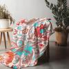 Floral paisley pattern Flannel printed blanket suitable for all seasons suitable for living room office sofa and travel