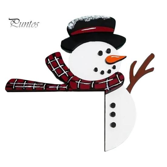 Vánoční ozdoba nad dveře, sváteční domácí dekorace, dřevěný Santa Claus, sněhulák, rohová cedule, ozdoba na okna, stěny, DIY řemeslo na vánoční večírek