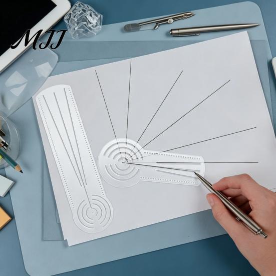 Punktkunst Malwerkzeug Mandalas Lineal mit Löchern, Kreiszeichner, Zirkel Transparente Acryl-Schablone Winkelmesser Gerade Punktierer für Geometrische Muster