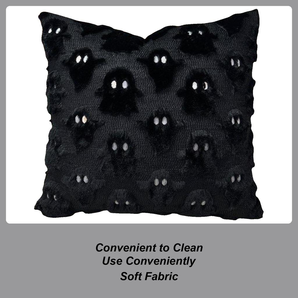 Halloween Ghost Pillow Cover 45x45cm Sofa Backrest Ghost Pillowcase Invisible Zipper Soft Ghost Decoration For Couch Chair Sofa
