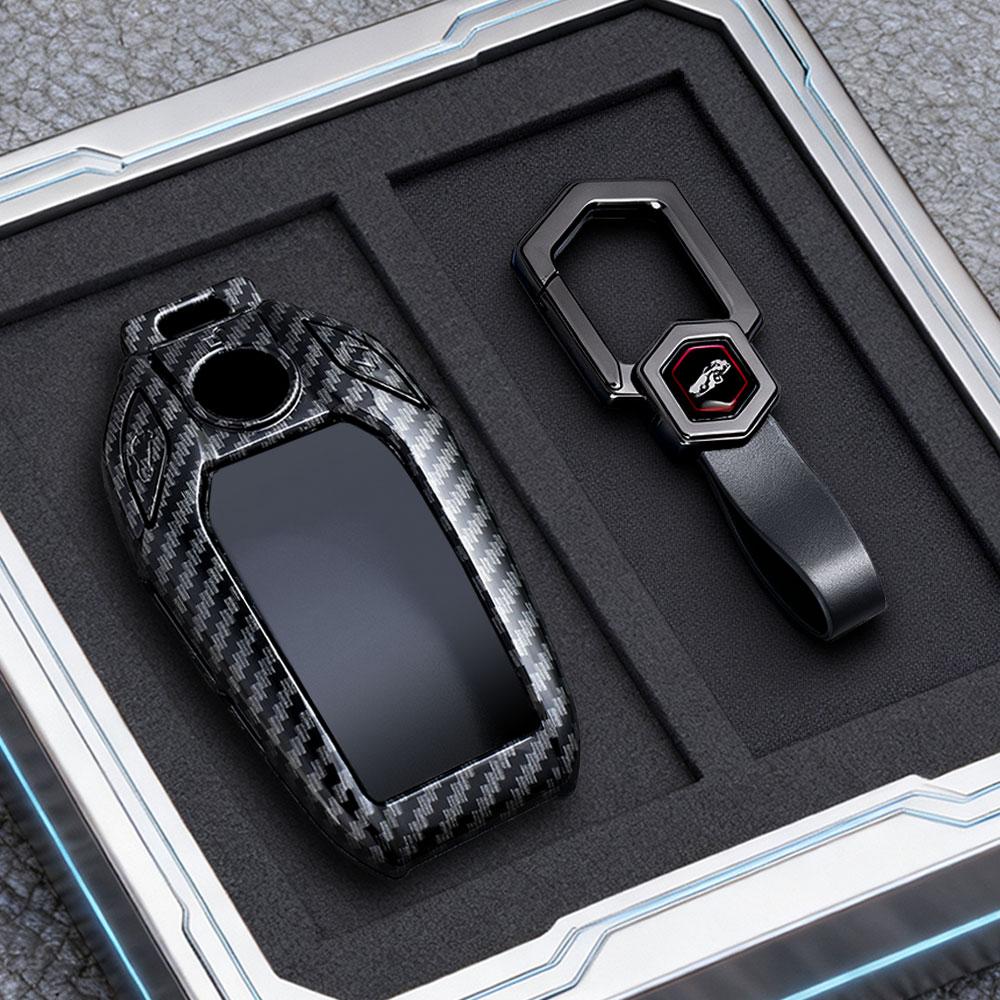 Carbon ABS Car Remote Key Case Cover Shell Fob for BMW X1 X3 X5 X6 X7 1 3 5 6 7 Series G20 G30 G11 F15 F16 G01 G02 F48 Keyless
