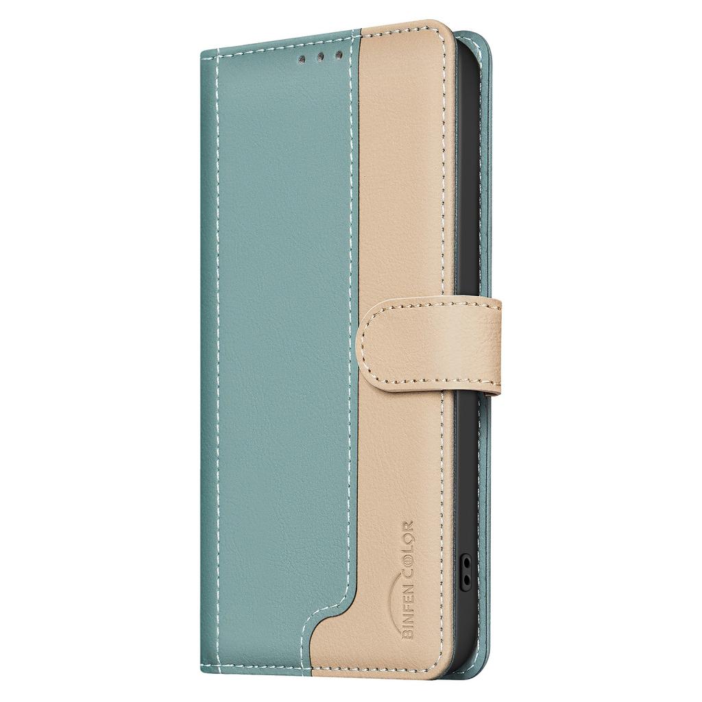 BINFEN COLOR BF33 Leather Case For Samsung Galaxy A52s 5G/A52 5G/A52 4G Splicing Color RFID Blocking Wallet Stand Phone Cover