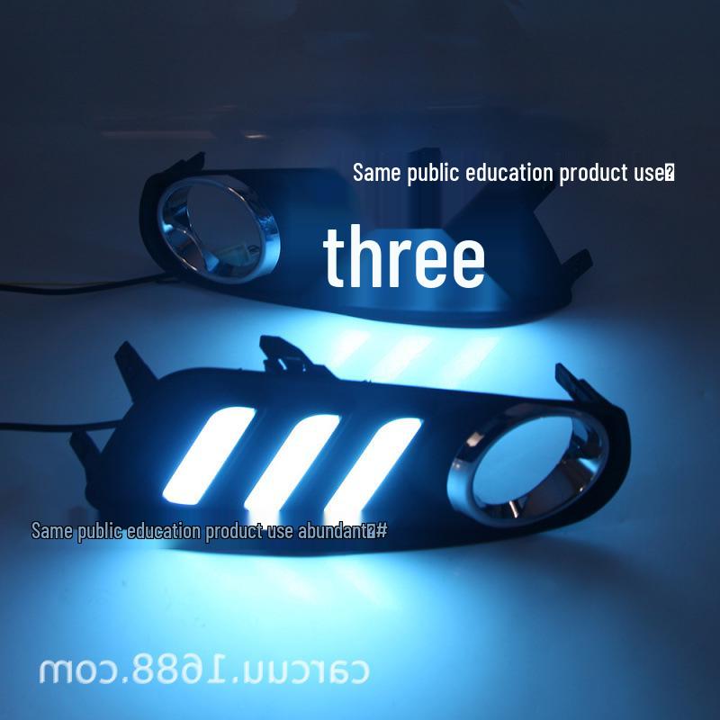 2012-2015 Nissan Tiida Mustang-Style Flowing Tri-Color Daytime Running Lights