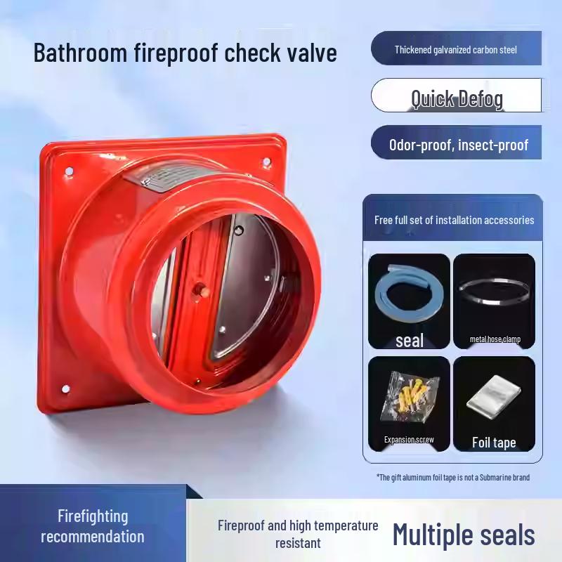 

Universal Fireproof Check Valve for Ventilation and Toilet Systems