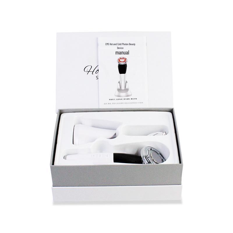 Home Facial EMS Microcurrent Beauty Device: Hot/Cold Vibration Massage Instrument